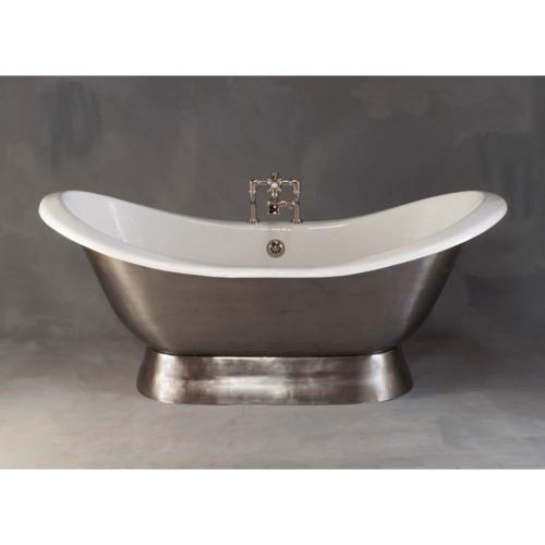 Strom Living - The Luna 6' Cast Iron Double Ended Slipper Tub On Pedestal