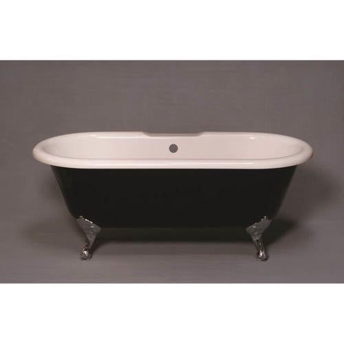 Strom Living - The Arcadia Black And White 5 1/2' Acrylic Tub On Legs