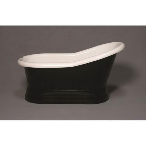Strom Living - The Madrone Black & White 5' Acrylic Slipper Pedestal Tub