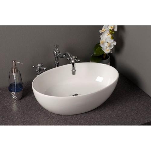 Strom Living - Fireclay Oval Semi Drop-In Lavatory Sink