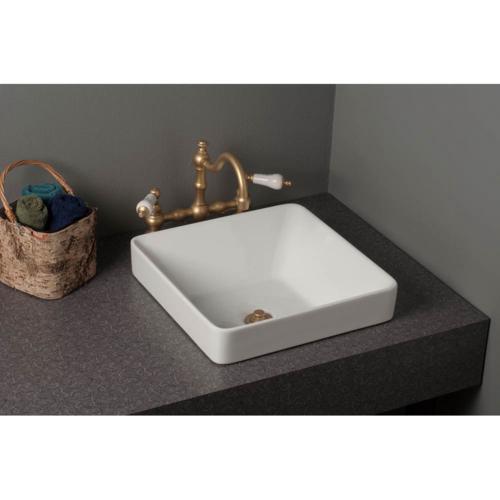 Strom Living - Fireclay Square Semi Drop-In Lavatory Sink