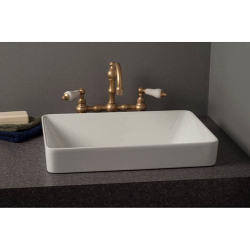 Strom Living - Fireclay Rectangular Semi Drop-In Lavatory Sink