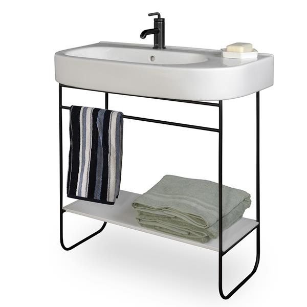 Lacava - Suave - Floor-Standing Stainless Steel Console Stand With A Towel Bar