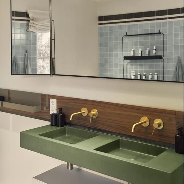 Kast - Sienna Double Countertop/Wall Mount Basin, 52-3/4 x 16-1/2 Inch, Includes Wall Brackets