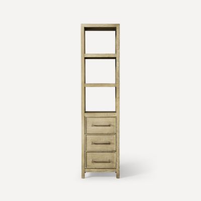 Robern - Skaarsgard 2080 Linen Cabinet Rustic Oak With Brushed Pewter