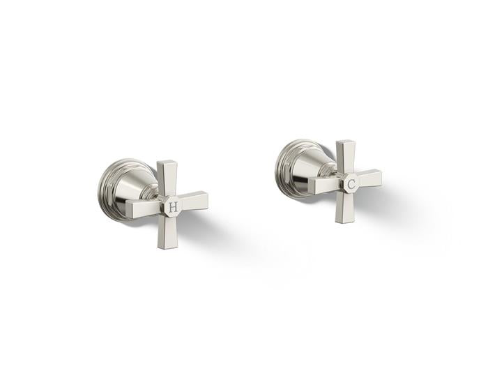 Kohler - Pinstripe Pure Deck-Mount Bath Faucet Handle Trim With Cross Design
