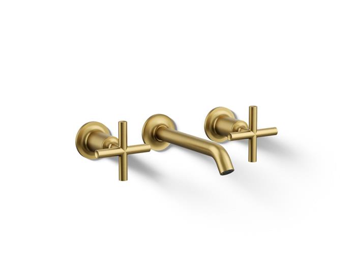 Kohler - Purist Wall-Mount Bathroom Sink Faucet Trim With Cross Handles, 1.2 Gpm