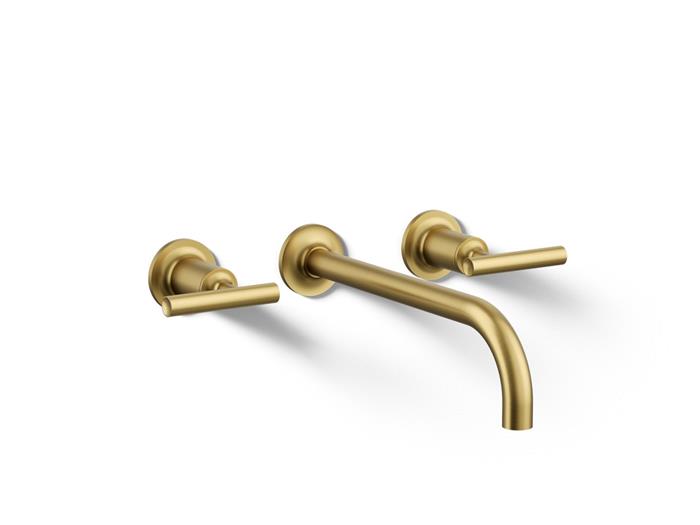 Kohler - Purist Wall-Mount Bathroom Sink Faucet Trim With Lever Handles, 1.2 Gpm