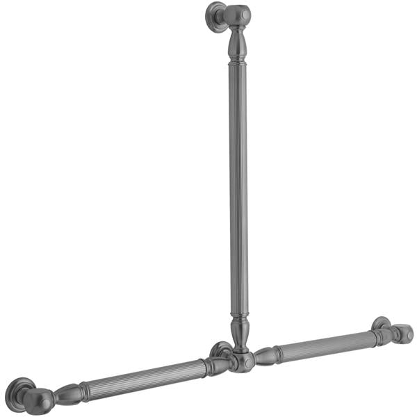 Jaclo - T21 Reeded with Finials 24H x 32W T Grab Bar