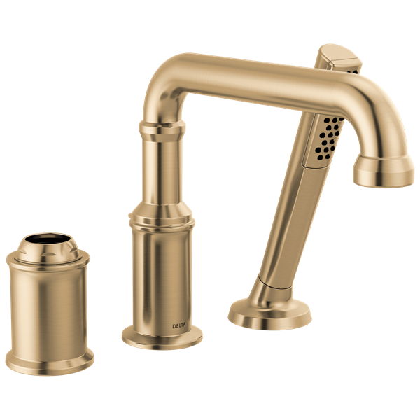 Delta - Broderick Three Hole Roman Tub Trim With Hand Shower - Less Handle