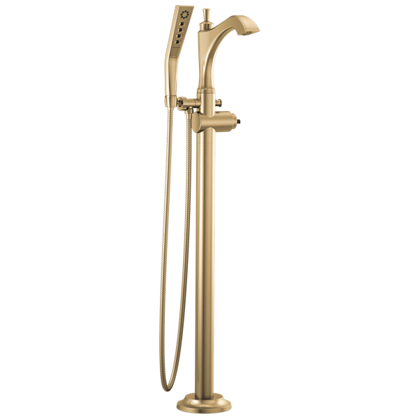 Delta - Dorval Single Handle Floor Mount Tub Filler Trim - Less Handle