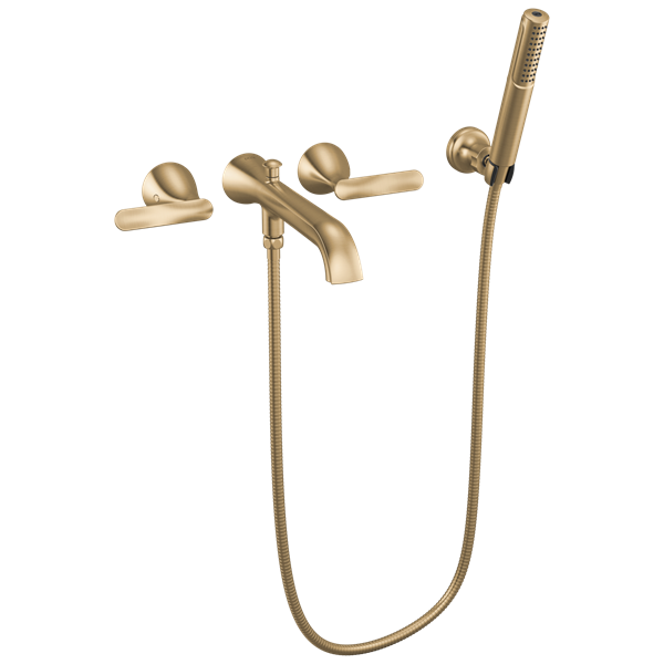 Delta - Bonacci Two Handle Wall Mount Tub Filler Trim With Hand Shower