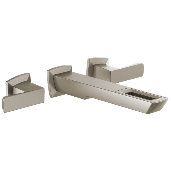 Brizo - Vettis Two-Handle Wall Mount Lavatory Faucet With Open-Flow Spout 1.2 GPM