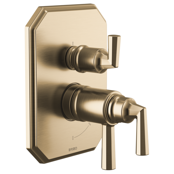 Brizo - Beauclere TempAssure Thermostatic Valve with Integrated 3-Function Diverter Trim