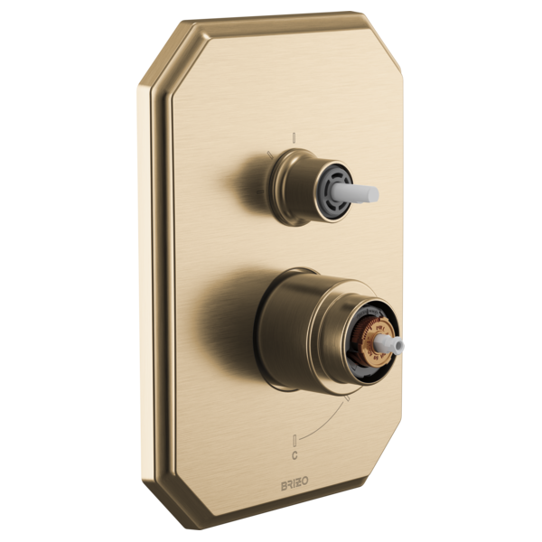 Brizo - Beauclere Pressure Balance Valve with Integrated 3-Function Diverter Trim - Less Handles