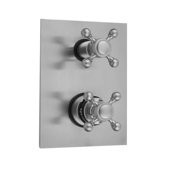 Jaclo - Rectangle Plate with Ball Cross Thermostatic Valve with Ball Cross Built-in 2-Way Or 3-Way Diverter/Volume Controls (J-TH34-686 / J-TH34-687 / J-TH34-688 / J-TH34-689)