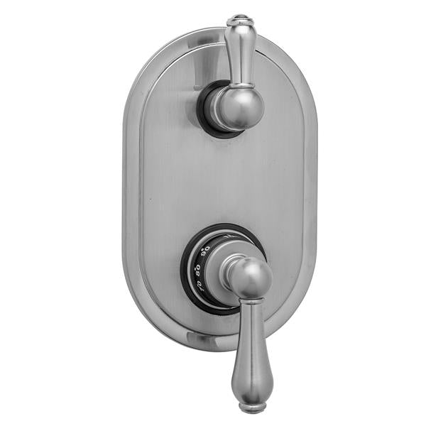 Jaclo - Oval Plate with Regency Thermostatic Valve with Regency Peg Lever Built-in 2-Way Or 3-Way Diverter/Volume Controls (J-TH34-686 / J-TH34-687 / J-TH34-688 / J-TH34-689)