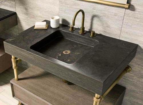 Stone Forest - Terra Vanity Sink, 36 Inch, Specify Faucet Drilling If Required