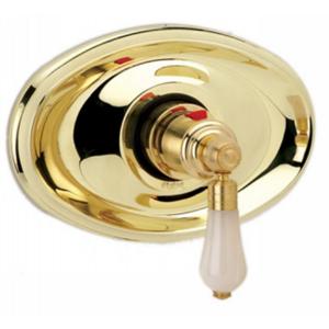 Phylrich - Versailles 3/4 Inch Thermostat, Pink Onyx Handle - Trim Only