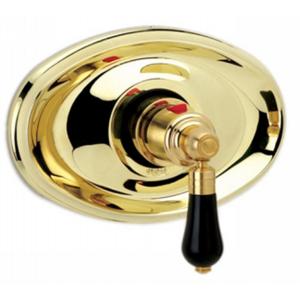 Phylrich - Versailles 3/4 Inch Thermostat, Black Onyx Handle - Trim Only