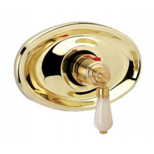 Phylrich - Regent 3/4 Inch Thermostat, Pink Onyx Handle - Trim Only