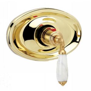 Phylrich - Valencia 3/4 Inch Thermostat White Marble Lever Handles - Trim Only