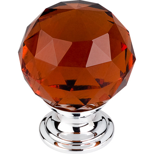 Top Knobs - Wine Crystal 1 3/8 Inch Diameter Round Knob