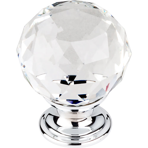 Top Knobs - Clear Crystal 1 3/8 Inch Diameter Round Knob