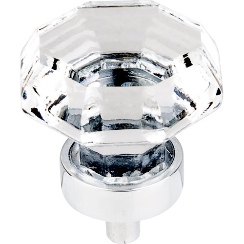Top Knobs - Clear Octagon Crystal 1 3/8 Inch Diameter Round Knob