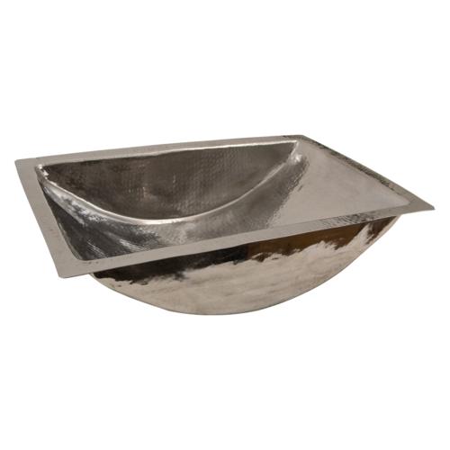 Nantucket Sinks - 23.75 Inch Hand Hammered Stainless Steel Bathroom Sink