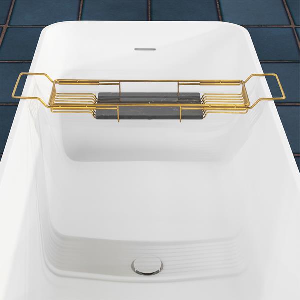 Lacava - Metal Tub Bridge With Adjustable Width And Marble Shelf