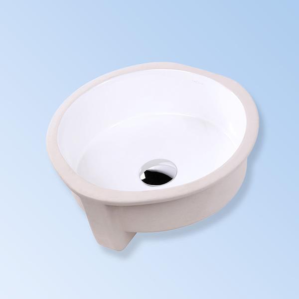 Lacava - Twin Set Under-Counter Porcelain Sink With An Overflow. Unglazed Exterior. Diam: 11-7/8 Inch, H: 5 Inch