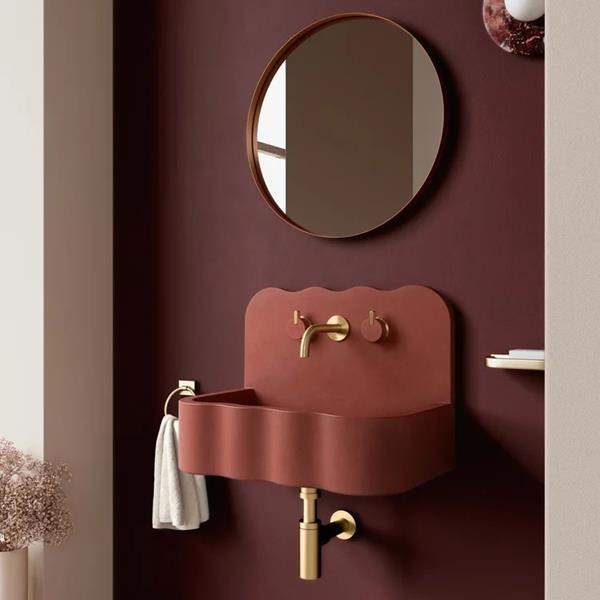Kast - Tilde Countertop/Wall Mount Basin, 21-5/8 Inch x13-3/4 Inch, Includes Wall Brackets