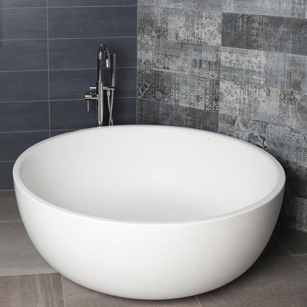 Lacava - Twin Set Free-Standing Soaking Bathtub Made Of White Solid Surface