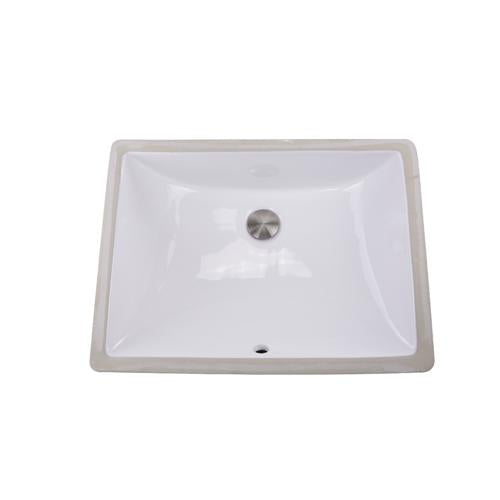 Nantucket Sinks - 18 Inch x 13 Inch Undermount Ceramic Sink In White