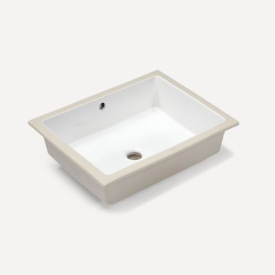 Robern - Rectangular Undermount White Lavatory with Overflow