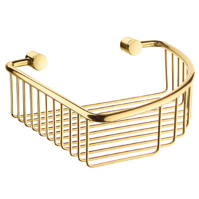 Smedbo - Villa Corner Soap Basket in Polished Brass