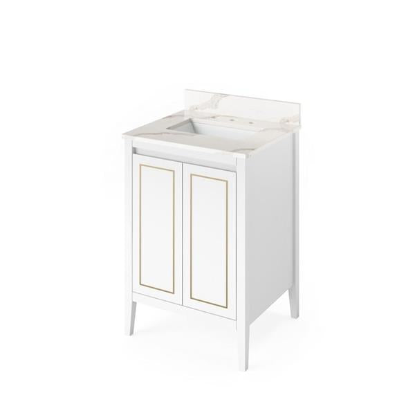 Jeffrey Alexander - 24 Inch Percival Vanity with Vanity Top and undermount rectangle bowl