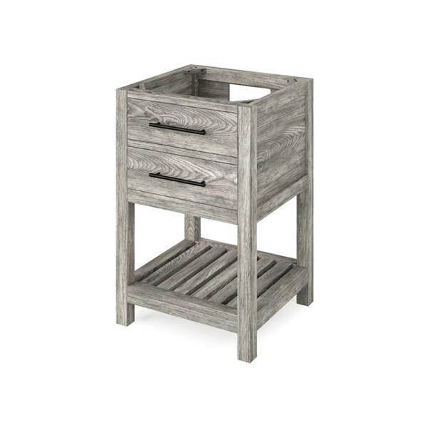 Jeffrey Alexander - 24 Inch Wavecrest Single Sink Free Standing Vanity Cabinet - Less Vanity Top