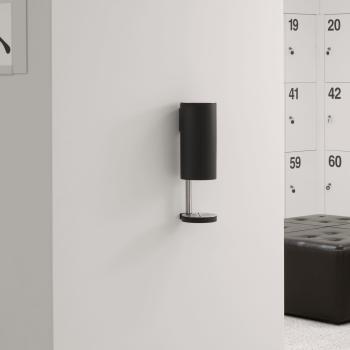 Vola - Hands-free sanitizer and soap dispenser, wall-mounted, black cylinder