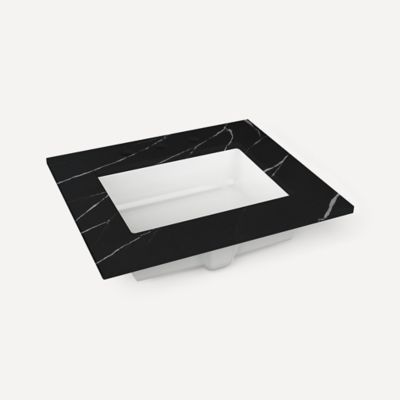 Robern - Ches Hill/Sendai 24 Inch Quartz Vanity Top with Integrated Sink