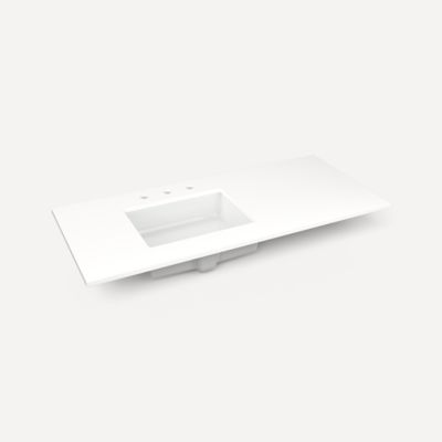 Robern - 49 X 22 Inch, Left Offset Vanity Top With Overflow