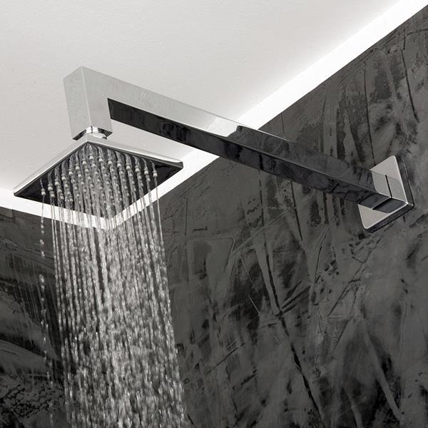Lacava - Waterblade Wall-Mount Tilting Square Rain Shower Head, 64 Rubber Nozzles