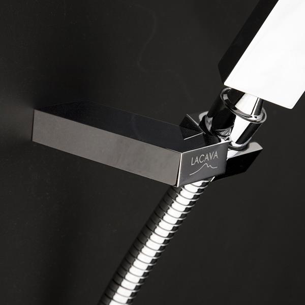 Lacava - Kubista Hook For Hand-Held Shower Head. 2 1/2 InchW, 3 1/8 InchD, 5/8 InchH.