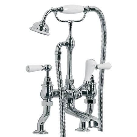 Lefroy Brooks - Classic White Lever Deck Mounted Bath/Shower Mixer