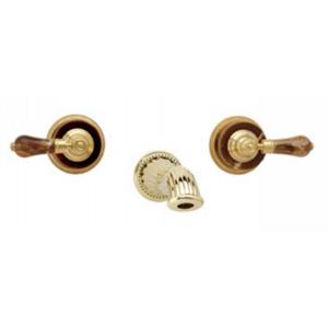 Phylrich - Regent Brown Onyx Handle, Wall Mounted Lavatory Faucet - Trim Only