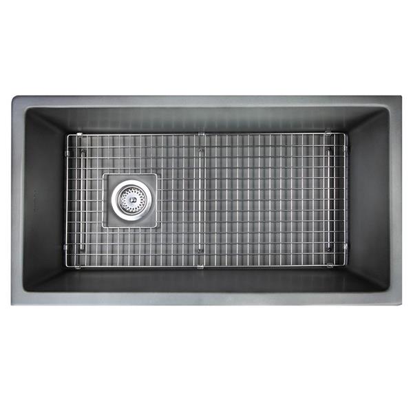 Nantucket Sinks - 34-Inch Dualmount Fireclay Kitchen Sink - Concrete