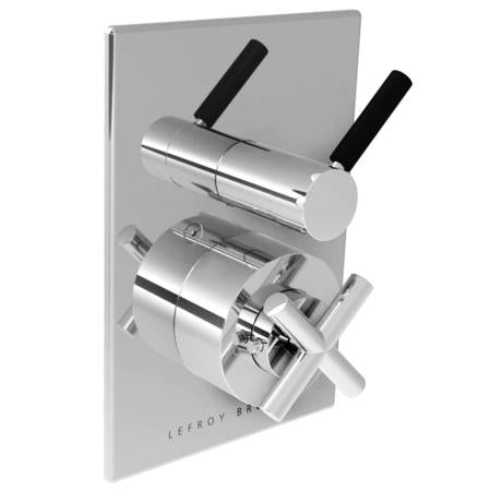 Lefroy Brooks - XO Cross Handle Thermostatic Trim With Integrated Flow Control