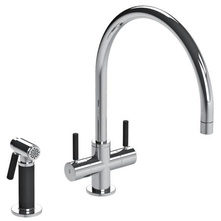 Lefroy Brooks - Zu Lever Single Hole Kitchen Mixer With Side Handspray