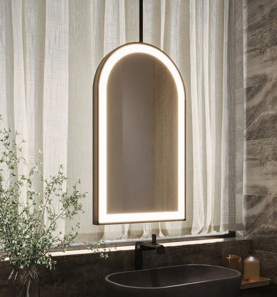 Robern - Sculpt Hanging Arch Lighted Framed Bathroom Mirror